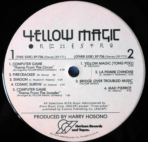 Yellow Magic Orchestra : Yellow Magic Orchestra (LP, Album, Pin)