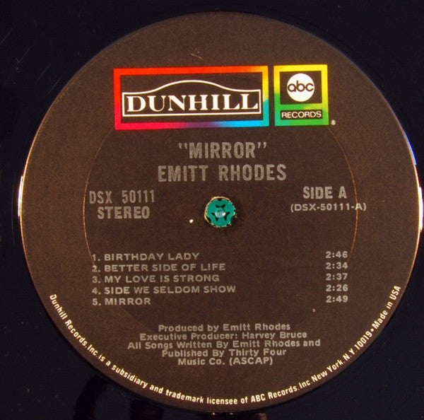 Emitt Rhodes : Mirror (LP, Album, Ter)