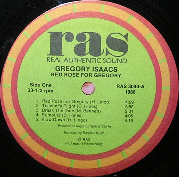 Gregory Isaacs : Red Rose For Gregory (LP, Album)