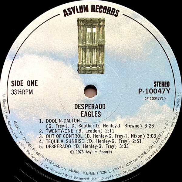 Eagles : Desperado (LP, Album, RE, Tex)