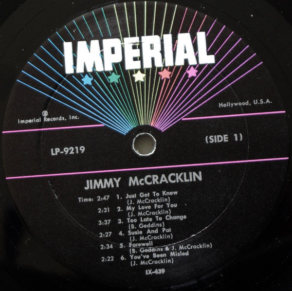 Jimmy McCracklin : I Just Gotta Know (LP, Album)