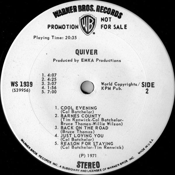 Quiver : Quiver (LP, Album, Promo)
