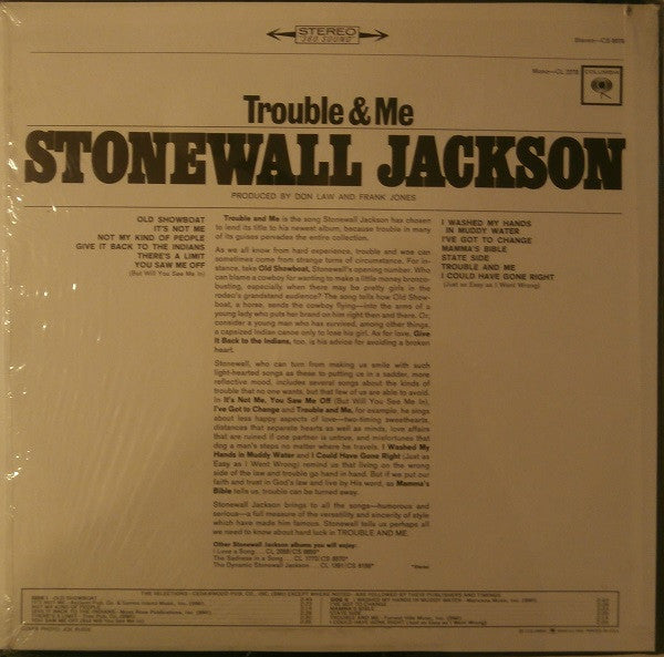 Stonewall Jackson : Trouble & Me (LP, Album)