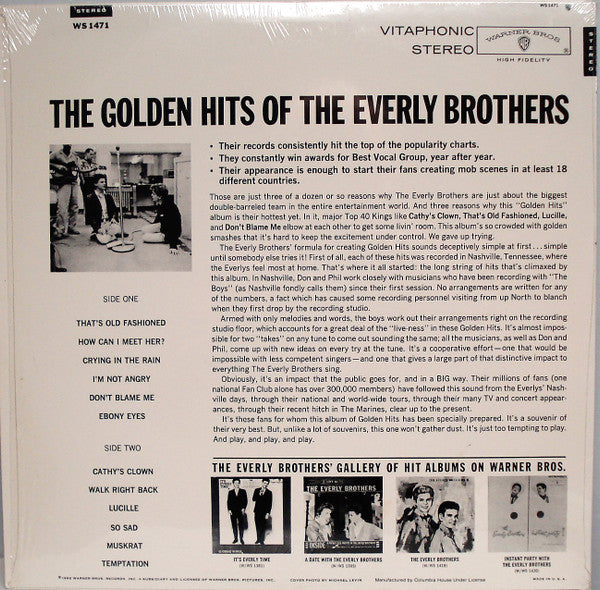 Everly Brothers : The Golden Hits Of (LP, Comp, Club)