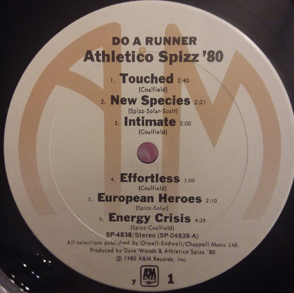 Athletico Spizz 80 : Do A Runner (LP, Album, Y, )