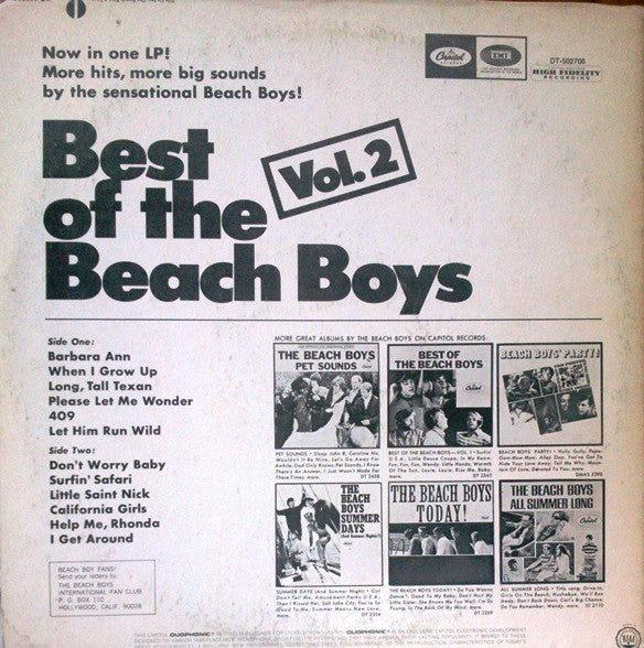The Beach Boys : Best Of The Beach Boys, Vol. 2 (LP, Comp, Club, Pit)