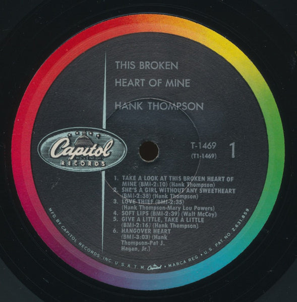 Hank Thompson And His Brazos Valley Boys : This Broken Heart Of Mine (LP, Mono)