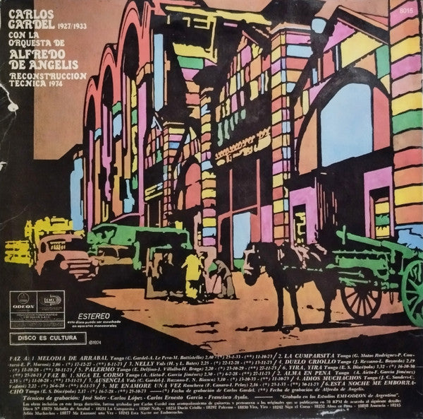 Carlos Gardel Con La  Orquesta De Alfredo De Angelis* : Carlos Gardel Con La Orquesta De Alfredo De Angelis (LP, Comp, Gat)