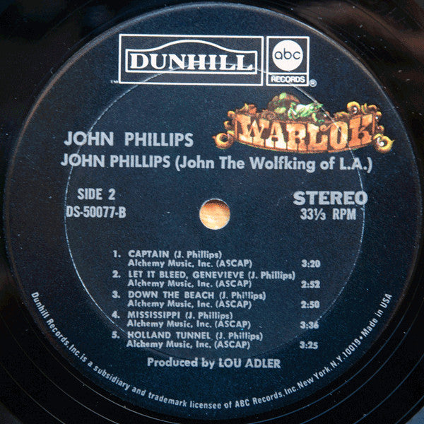 John Phillips : John Phillips (LP, Album, Mon)