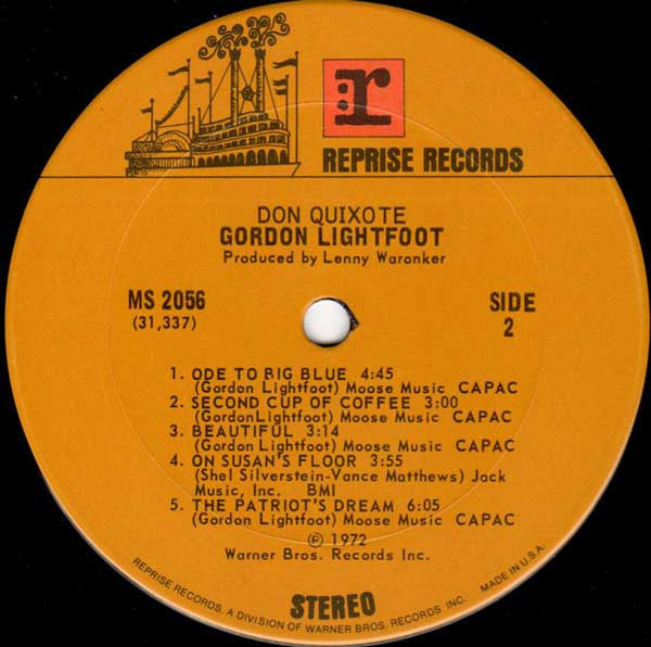 Gordon Lightfoot : Don Quixote (LP, Album)