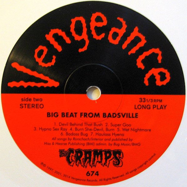 The Cramps : Big Beat From Badsville (LP, Album, RE, Whi)