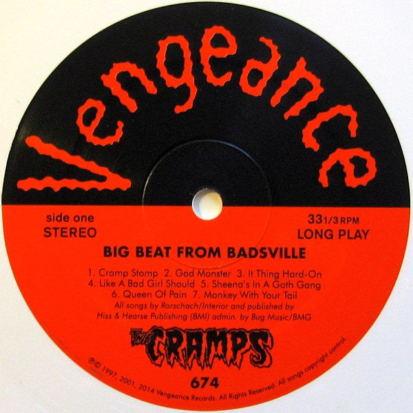 The Cramps : Big Beat From Badsville (LP, Album, RE, Whi)