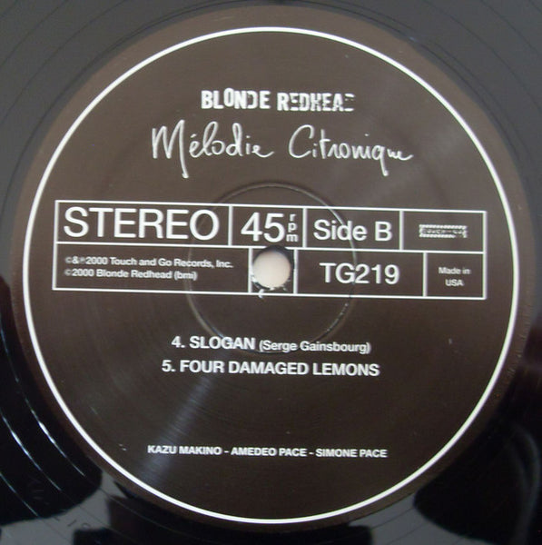 Blonde Redhead : Mélodie Citronique (12", EP, RE, RP)