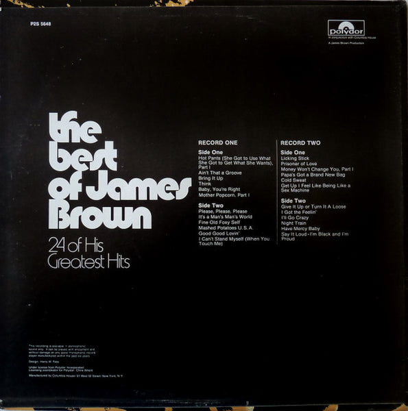 James Brown : The Best Of James Brown 24 Of His Greatest Hits  (2xLP, Comp, Club)