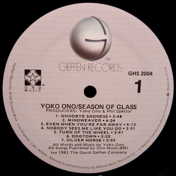 Yoko Ono : Season Of Glass (LP, Album, S/Edition)