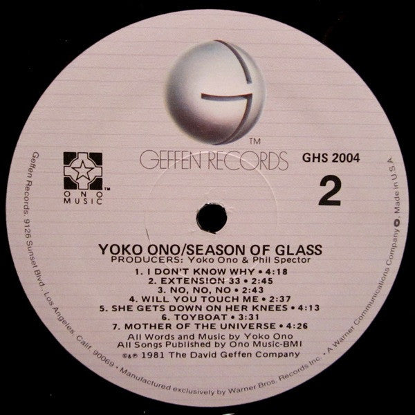 Yoko Ono : Season Of Glass (LP, Album, S/Edition)