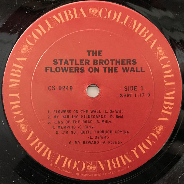 The Statler Brothers : Flowers On The Wall (LP, Album, RE, Ter)