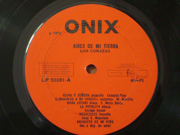 Los Corazas : Aires De Mi Tierra (LP, Album)
