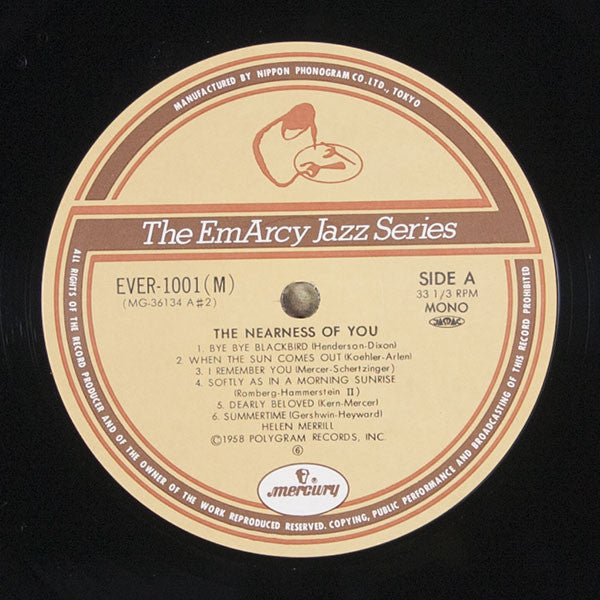 Helen Merrill : The Nearness Of You (LP, Album, Mono, RE)
