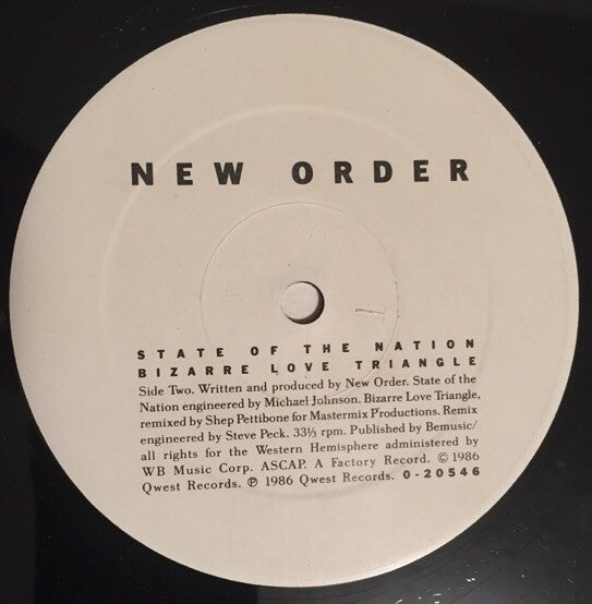 New Order : Bizarre Love Triangle (12", Single, Spe)