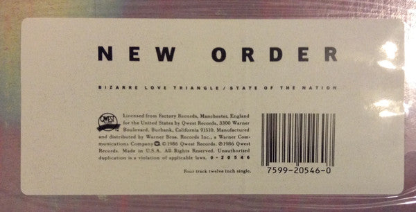New Order : Bizarre Love Triangle (12", Single, Spe)