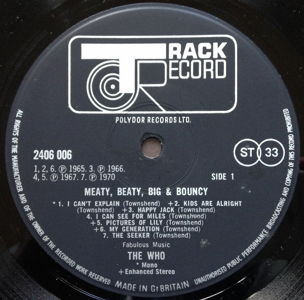 The Who : Meaty, Beaty, Big & Bouncy (LP, Comp, Mono, Gat)