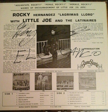 Rocky Hernandez With Little Joe And The Latinaires* : Lagrimas Lloro (LP, Album)