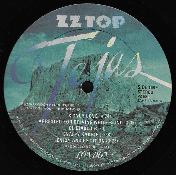 ZZ Top : Tejas (LP, Album, BW)