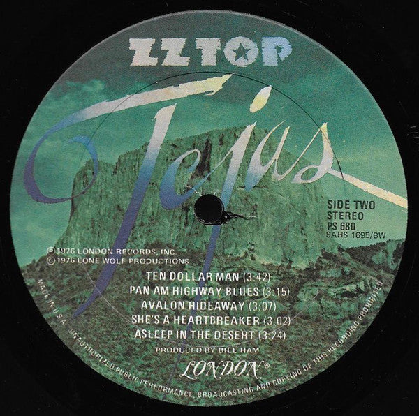 ZZ Top : Tejas (LP, Album, BW)