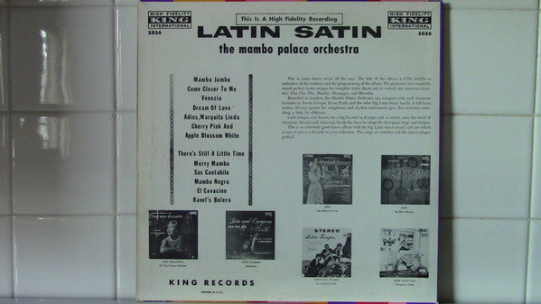 Mambo Palace Orchestra : Latin Satin (LP, Album, Mono)