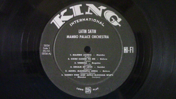 Mambo Palace Orchestra : Latin Satin (LP, Album, Mono)