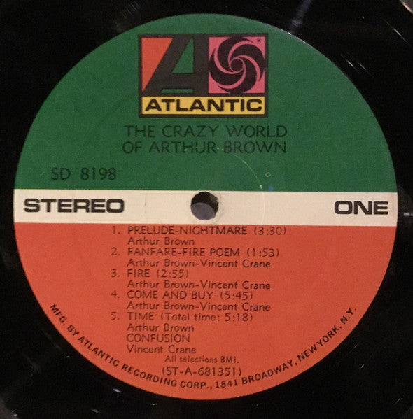 The Crazy World Of Arthur Brown : The Crazy World Of Arthur Brown (LP, Album, RE)