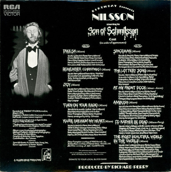 Harry Nilsson : Son Of Schmilsson (LP, Album, Gat)