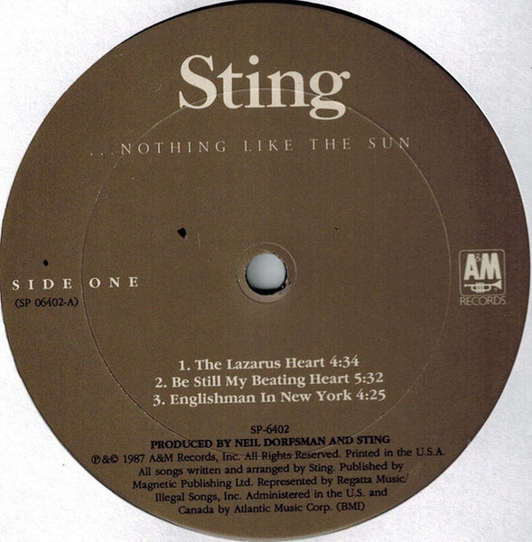 Sting : ...Nothing Like The Sun (2xLP, Album, Club, CRC)