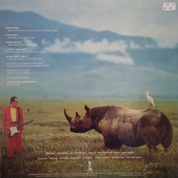 Adrian Belew : Lone Rhino (LP, Album, All)