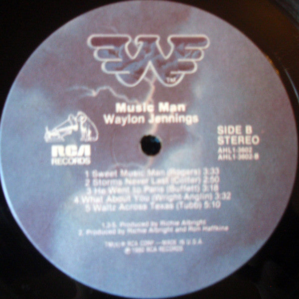 Waylon Jennings : Music Man (LP, Album, Ind)