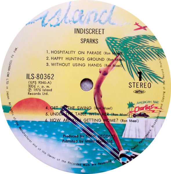 Sparks : Indiscreet (LP, Album, Gat)