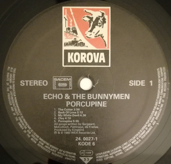 Echo & The Bunnymen : Porcupine (LP, Album)