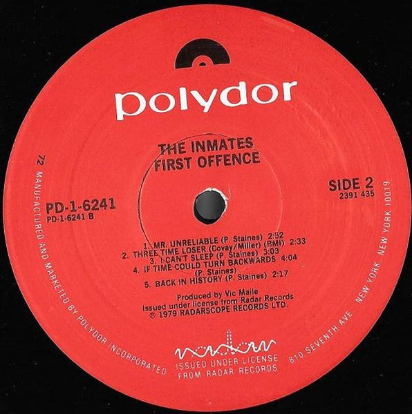 The Inmates (2) : First Offence (LP, Album, 72)