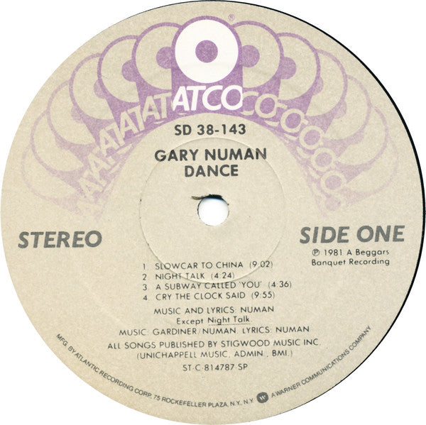 Gary Numan : Dance (LP, Album, SP )