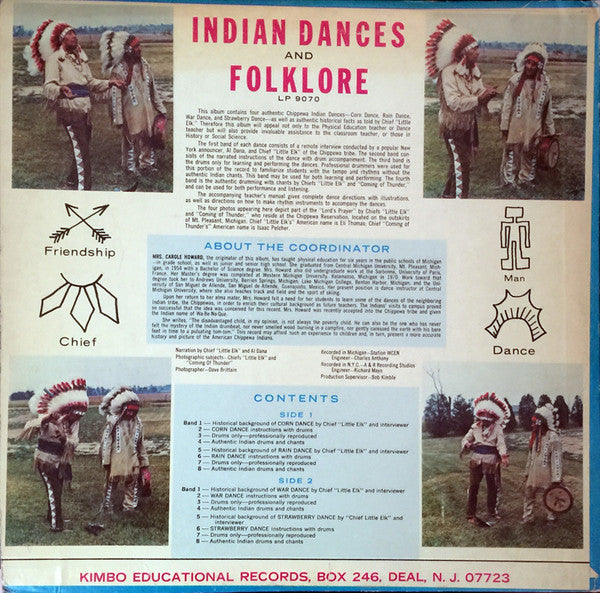 Chief "Little Elk" And Al Dana : Authentic Indian Dances And Folklore (LP)