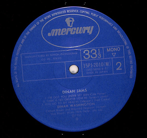 Dinah Washington : Dinah Jams (LP, Album, Mono, RE)