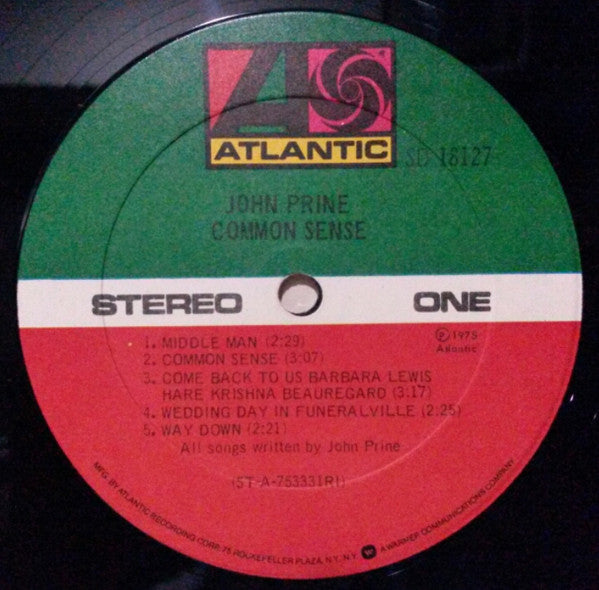 John Prine : Common Sense (LP, Album, RI)