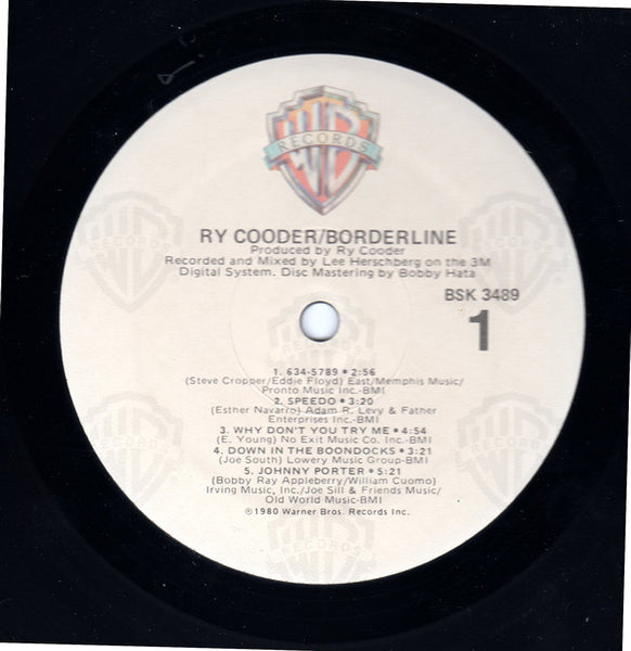 Ry Cooder : Borderline (LP, Album, Spe)
