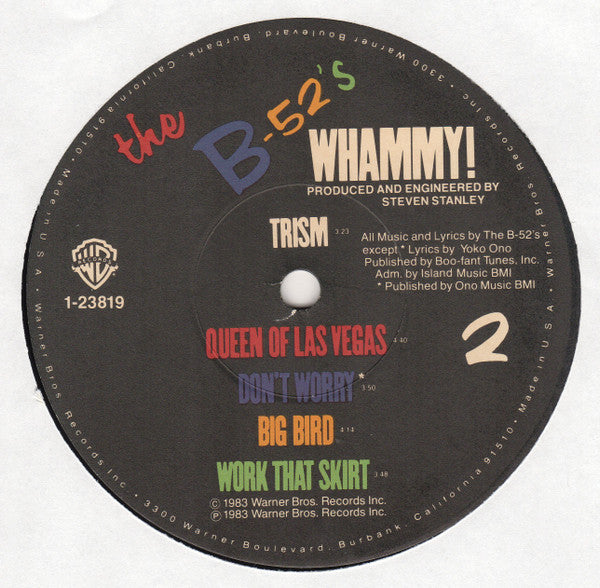 The B-52's : Whammy! (LP, Album, Jac)