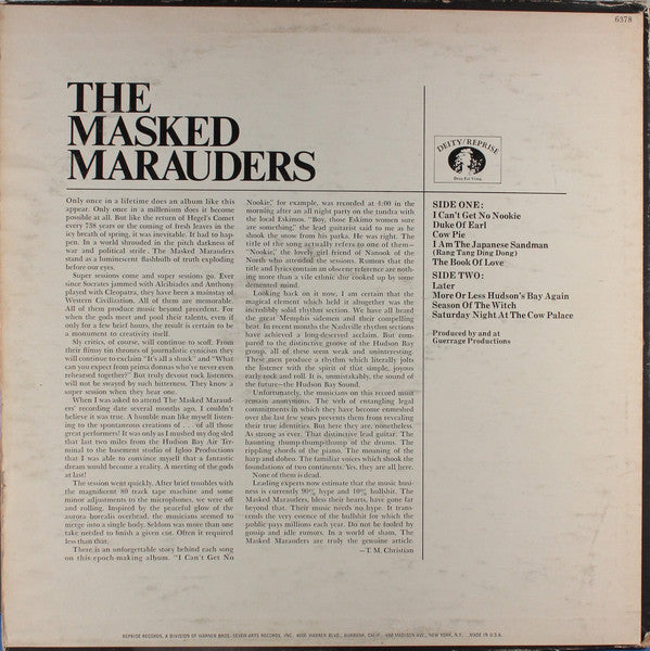 The Masked Marauders : The Masked Marauders (LP, Album, San)