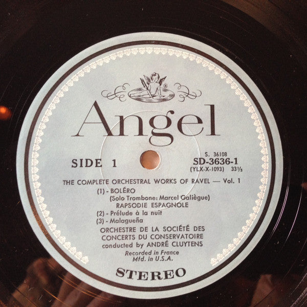 Ravel*, The Paris Conservatoire Orchestra* - Andre Cluytens* : Bolero • LaValse • Rapsodie Espagnole (LP, Album)