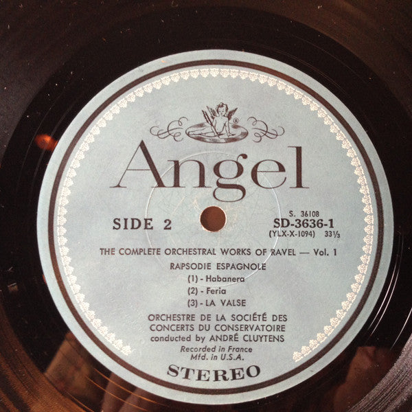 Ravel*, The Paris Conservatoire Orchestra* - Andre Cluytens* : Bolero • LaValse • Rapsodie Espagnole (LP, Album)