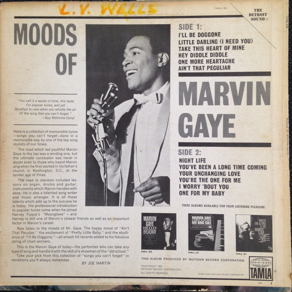 Marvin Gaye : Moods Of Marvin Gaye (LP, Album, Mono, Ind)
