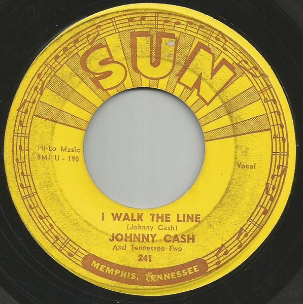 Johnny Cash & The Tennessee Two : Get Rhythm / I Walk The Line (7", Single)